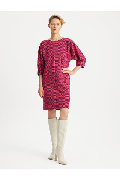 BGN workshop VISKON KARISIN DESENLI MINI ELBISE