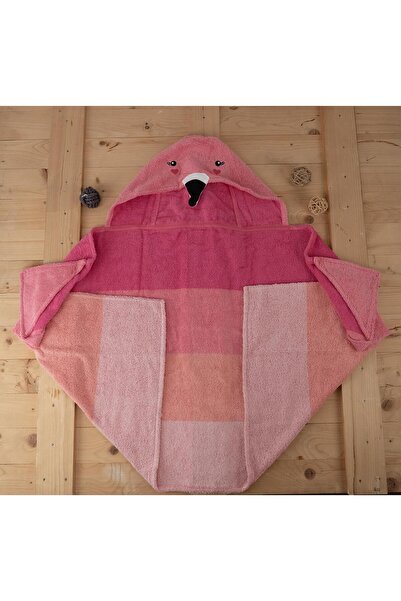 Baveno منشفة قماط بقلنسوة على شكل فلامنغو ومنشفة استحمام للأطفال