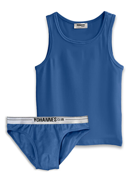 Yohannes Club Boys, Cotton Slip & Singlet, Bottom-Top, 4 Pairs Set, Elastic Comfortable Waist, Skin Friendly