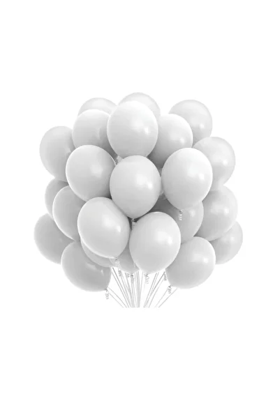 SDX Market Set of 50 latex balloons, White 25 cm