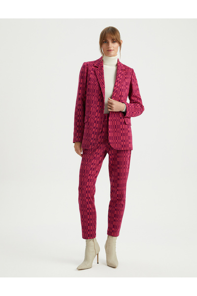 BGN workshop سترة بليزر منقوشة من فيسكوز كاريم