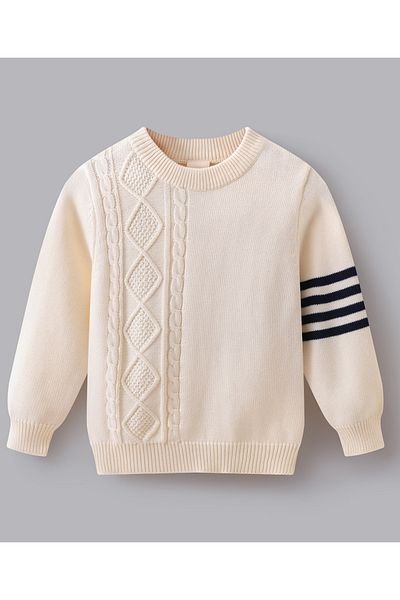 SAPS Full Sleeves Pullover - Cream