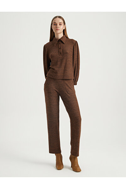 BGN workshop بلوزة فيسكوز كاريمس بياقة قميص