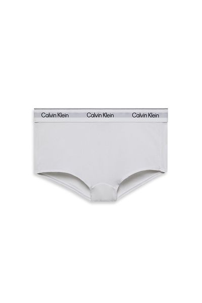 Calvin Klein Women White Icon Cotton Modal Boyshort Styled Brief
