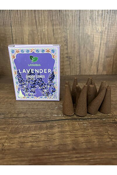 Layansaa 10 adet lavanta aromalı konik tütsü