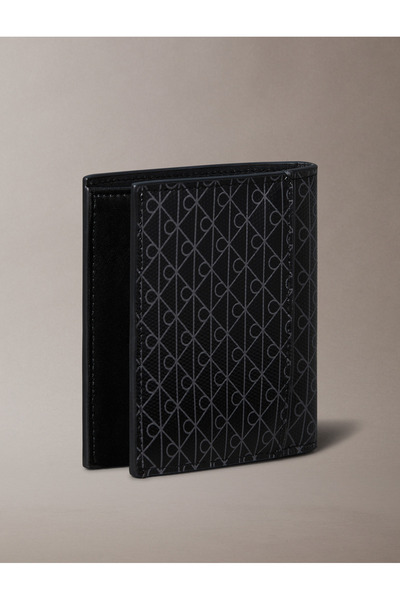 Calvin Klein Men Black Coated Ns Slim Billfold Wallet