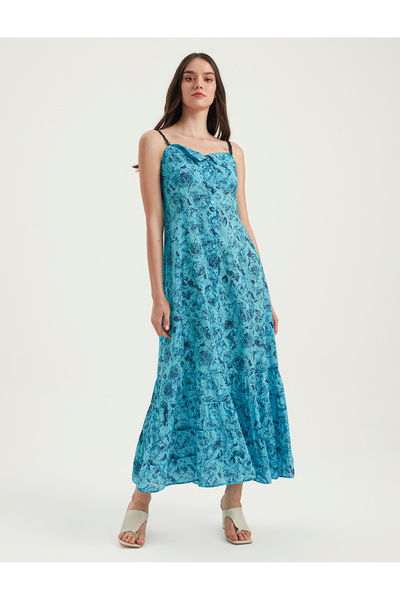 BGN workshop ROCHIE CU MODEL FLORAL CU VOLANAT DIN AMESTEC DE VISCOZĂ