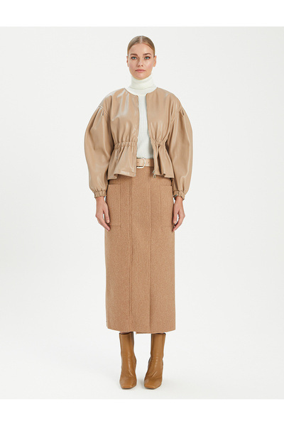 BGN workshop سترة من الجلد الصناعي بومبر مطاطية من BELI