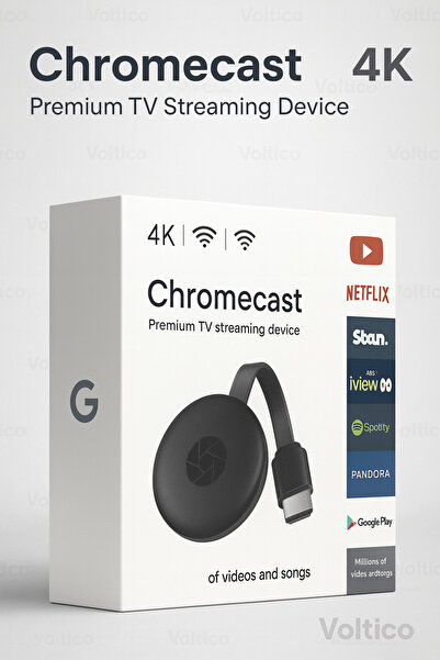 Voltico Chromecast 4K HDR – Premium TV Yayın Cihazı |