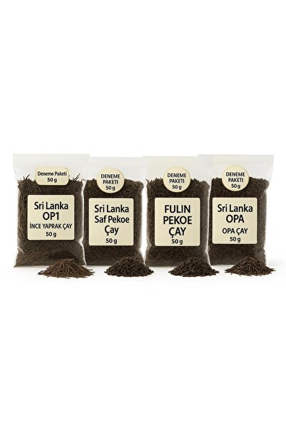 Ceylon Sri Lanka Çay 4’lü Deneme Paketi – OP1, Saf Pekoe, Fulin Pekoe, OPA Kalın Yapraklı