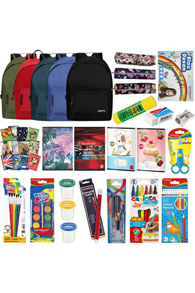 Micostore Ghiozdan echipat clasa 1, 2 cu 20 rechizite scolare premium, pentru fete si baieti