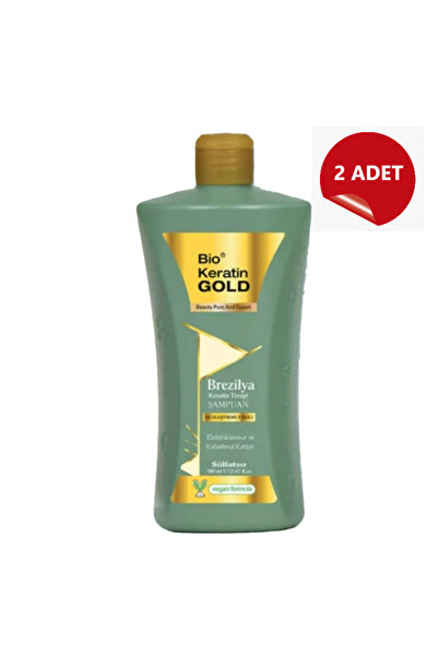 Bio Keratin Gold Brezilya & Keratin Terapi Düzleştirme Etkili Sülfatsız Şampuan 700 ml 2 Adet