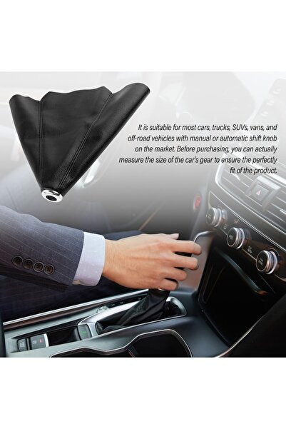 General Store Universal Gear Shift Cover, Faux Leather, Black, SA&SO General Store®