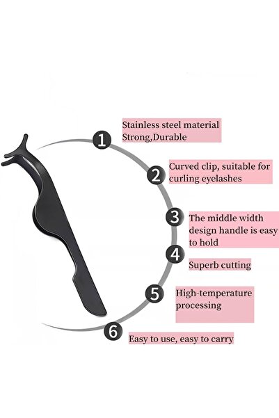 xolo Takma Kirpik Aparatı Cımbızı, Kirpik Tutucu, Kirpik Yapıştırma Aparatı Kaş Kirpik Fırçası