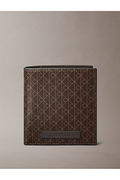 Calvin Klein Men Brown Coated Ns Slim Billfold Wallet