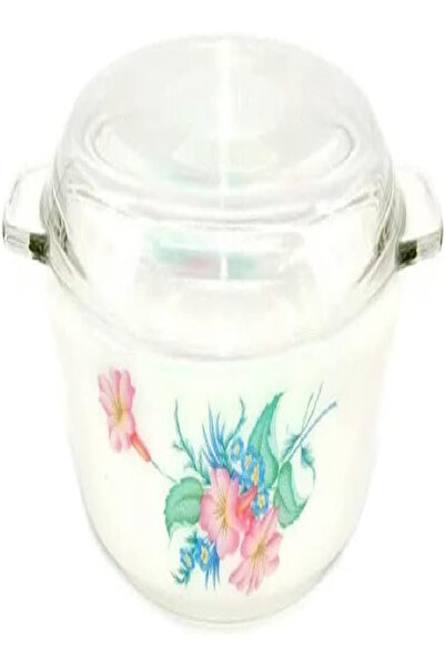 Generic طبق دائري بغطاء 8.25 سم – طبق سيراميك مدمج للخبز والتقديم