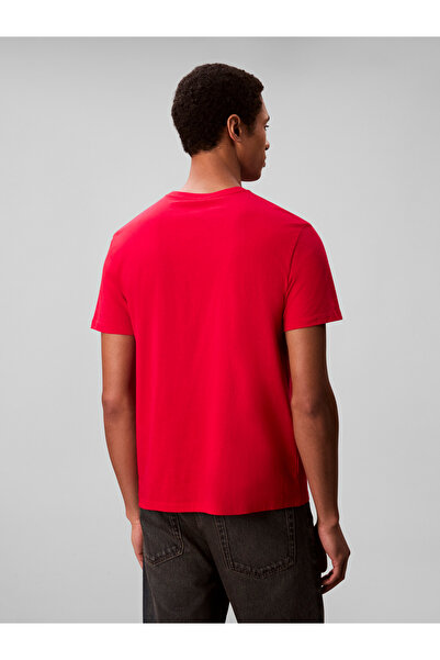 Calvin Klein Men Red 30S Graphic Crew Neck T-Shirt
