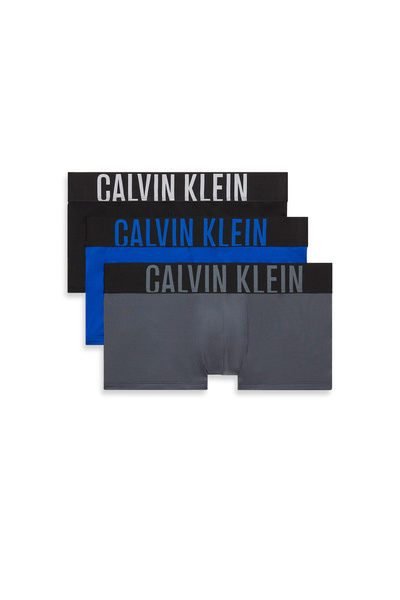 Calvin Klein Men Black/Royalty/Turbulence Pack of 3 Low Rise Trunk