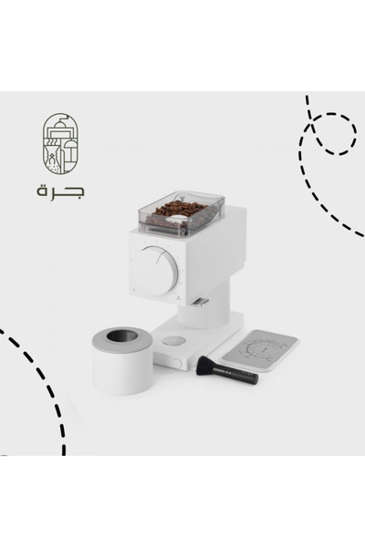 Solaf Home Electric Coffee Grinder with Multiple Grind Settings up to 31 Degrees with 64mm Flat Stone in Black from Jar