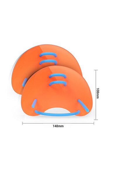 Choice Orange Silicone Swimming Paddles Girdles Safe Water Sports Hand Web Flippers Diving Gloves Swim Pool