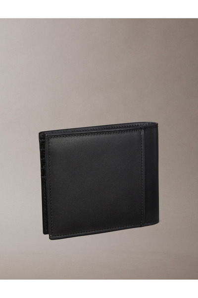 Calvin Klein Men Black Plaque Ew Billfold Wallet