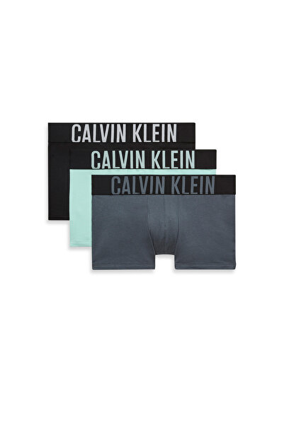 Calvin Klein Men Black/Aerial/Turbulence Cotton Pack of 3 Trunk