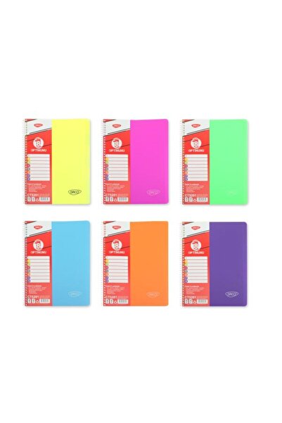 daço Caiet A4, 120 coli cu grilă și 120 coli liniate, spirală, copertă din plastic, multicolor, greutate hârtie 65g/mp
