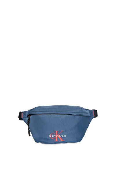 Calvin Klein Men Blue Nylon Monogram Logo Bold Waistbag