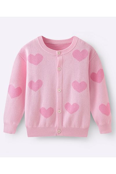 SAPS Front Open Sweaters - Pink