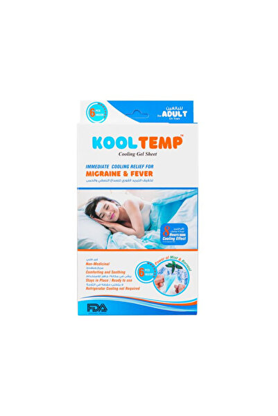 Kooltemp ورقة جل التبريد، راحة فورية من التبريد، للحمى، 6 قطع