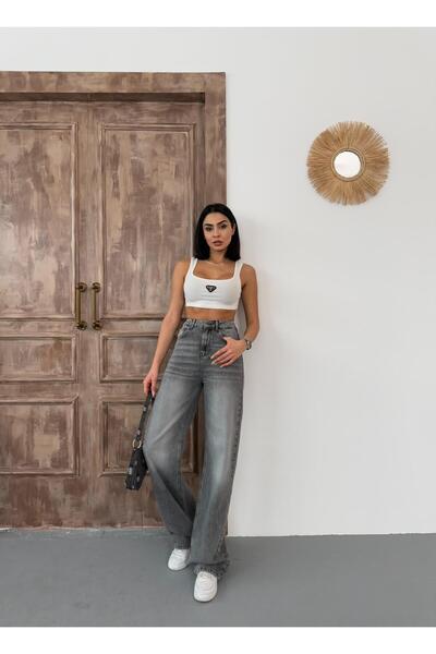 XBELLA DENİM Women's Wide-Leg High Waist Wide Leg Jeans