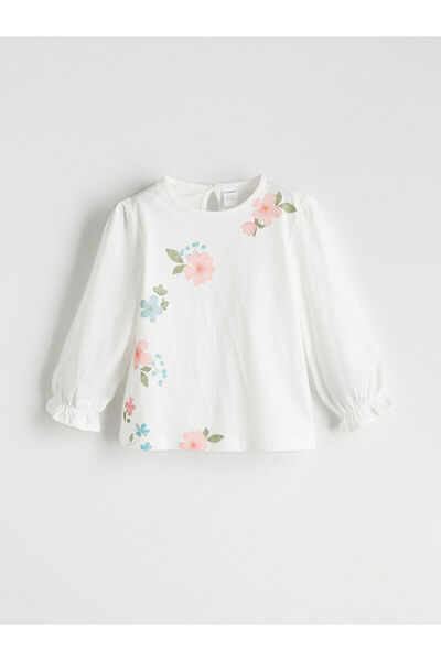 LC Waikiki New Season Crew Neck Floral Girl's Blouse