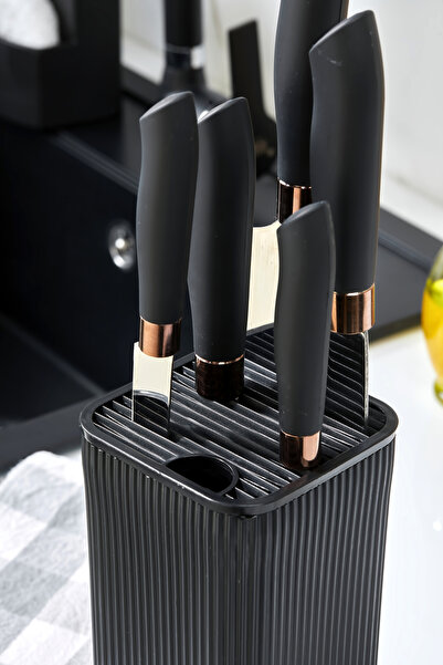 Homie Line Kare Bıçaklık - Mutfak Tezgah Üstü Bıçak Standı Düzenleyici Organizer