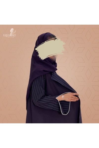 elegant hijab Purple elegance abaya