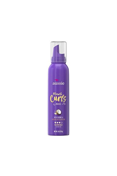 Aussie Miracle Curls Styling Spray Mousse for Curl Control, Strong Hold, 170g