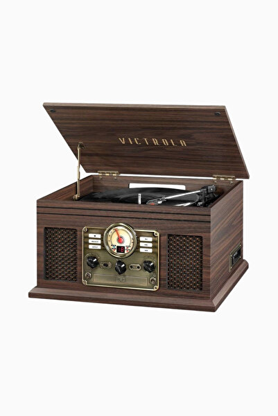 Victrola VTA-200B 6'sı 1 Arada Bluetooth Pikap CD Kaset Radyo Espresso