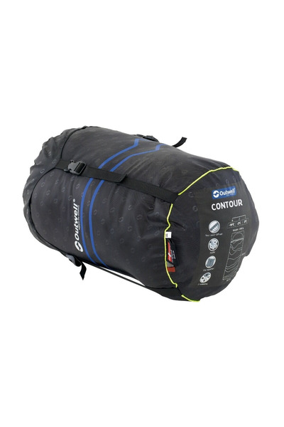 Outwell Contour Summer & Winter Sided -13 ° C Sleeping Bag Dark Olive Sol