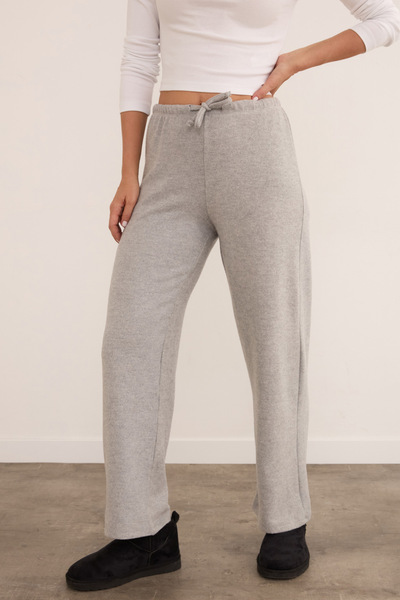 Fulla Moda Soft Palazzo Trousers with Tie Waist