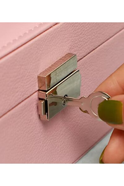 gaman MK-26 3 أقسام منظم المجوهرات الفاخرة صندوق مجوهرات خاتم قلادة أقراط سوار Organizeri