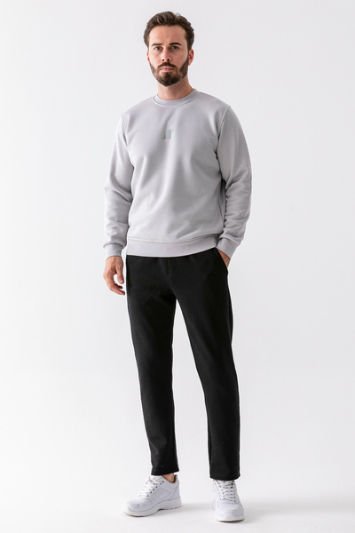 JB John Borners Men's Elastic Waist Pocket Detailed Jogger Trousers Black - 8079