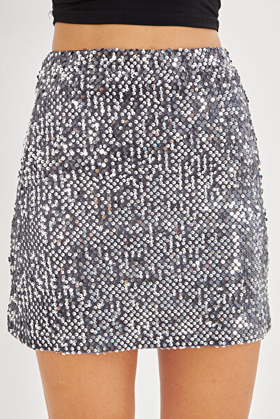 FARBE ER FASHION Maria Sequin Short Skirt