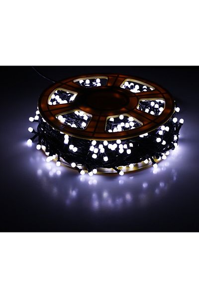 SDX Market Christmas installation, Linear, 50 m, 500 Q8 LEDs, Cool White, FLASH / garland Indoor / outdoor long
