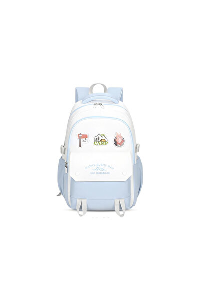 MUGGLE Σακίδιο πλάτης Happy Camp College (Δημοτικό Σχολείο) Μπλε/λευκό