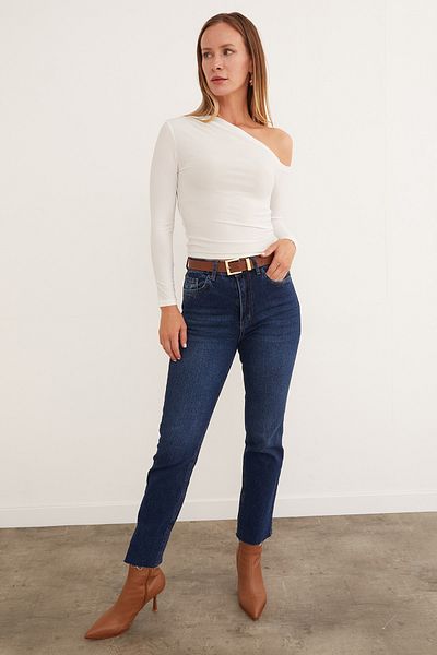 Fulla Moda Basic One Shoulder Blouse
