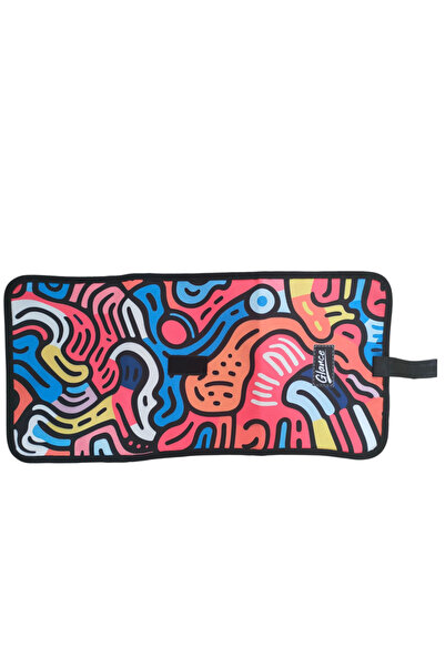 GLANCE A5 Sketchbook Pocket Color Pen Holder 24 Compartment Set Graduated Pen Set 8 Colored Crayons 12 Colors