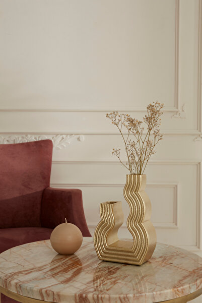 Karaca Home Vendi Vazo Gold 13,5x7,5X20 Cm