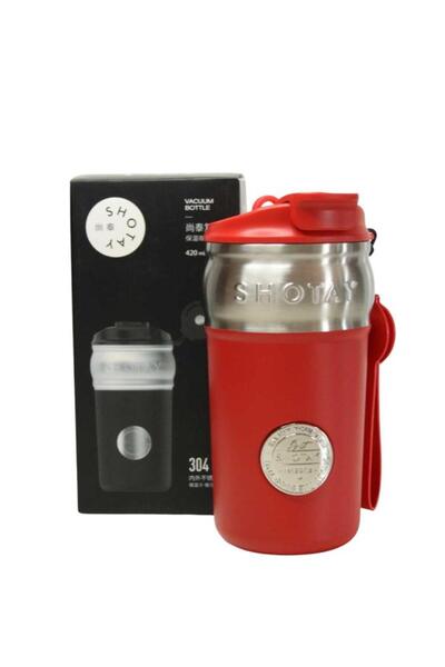 Shotay ST-8912 420ml Kırmızı Çelik Termos