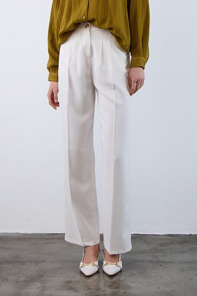 Telablanka White Plazzo Pants_White