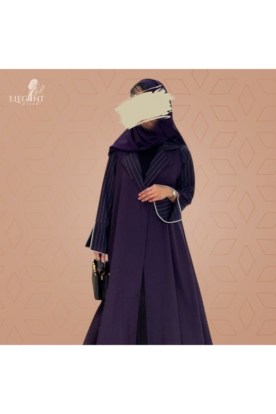 elegant hijab Purple elegance abaya