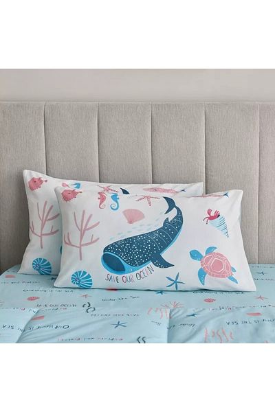 Home Box Joy Sea World 2-Piece Marine Pillow Cover Set - 50x75 cm
